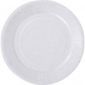 Assiette carton 23 cm blanche (Paquet de 50)