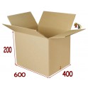 600 x 400 x 200 mm DD Caisse carton (vendu par paquet de 10)