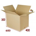 600 x 400 x 300 mm DD Caisse carton (vendu par paquet de 10)