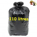 200 Sac poubelle 110 l noir 40µ