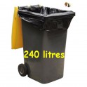200 Sac poubelle 240 L noir 35µ