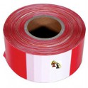 Ruban de signalisation Rubalise plastique blanc rouge 50 x 100 Mètres