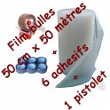 Rouleau Bulles 50 cm x 50 ML + 6 adhesif 50 x 66 + 1 devidoir