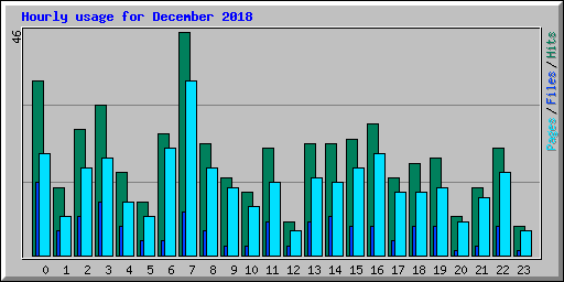 Hourly usage for December 2018