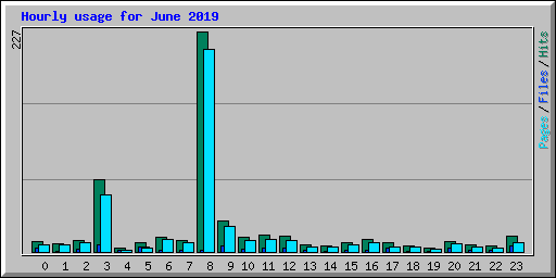 Hourly usage for June 2019