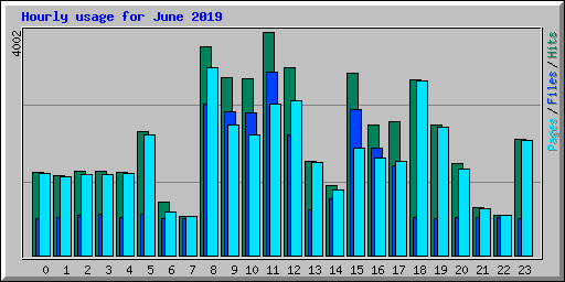 Hourly usage for June 2019